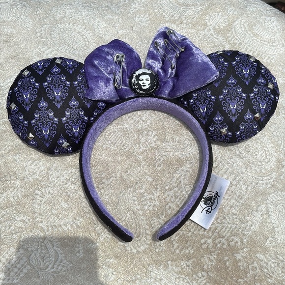 Disney Parks Haunted Mansion Madame Leota Wallpaper Minnie Mouse Ears Headband - Picture 14 of 15
